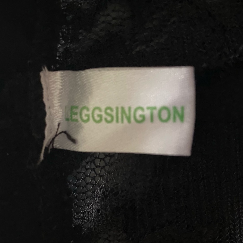 LEGSINGTON-BLACK LACE LEGGINGS-SIZE 2X - Picture 6 of 6